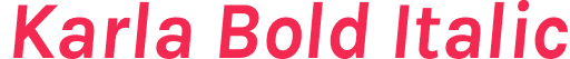 Karla Bold Italic